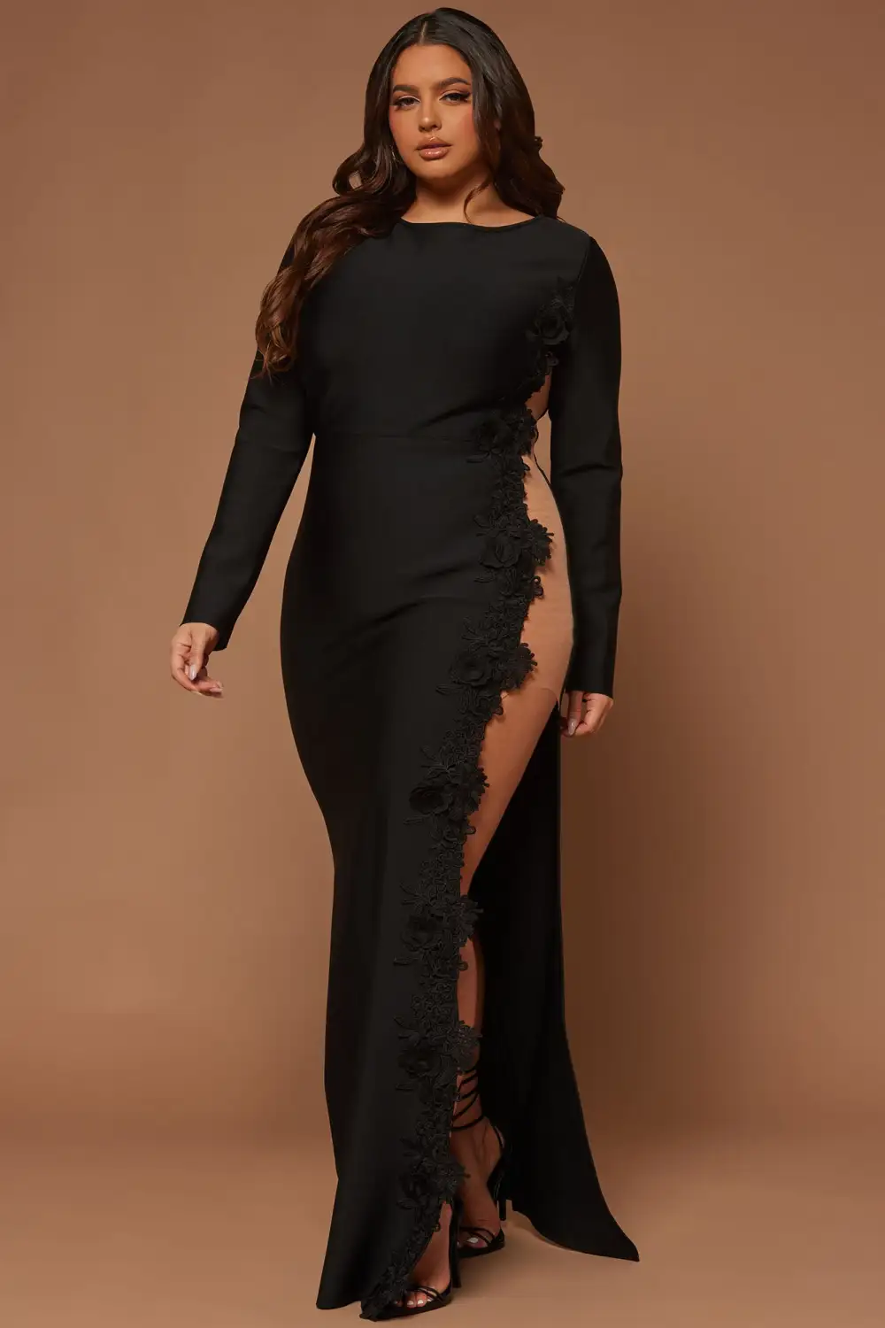 Caterina Bandage Gown - Black