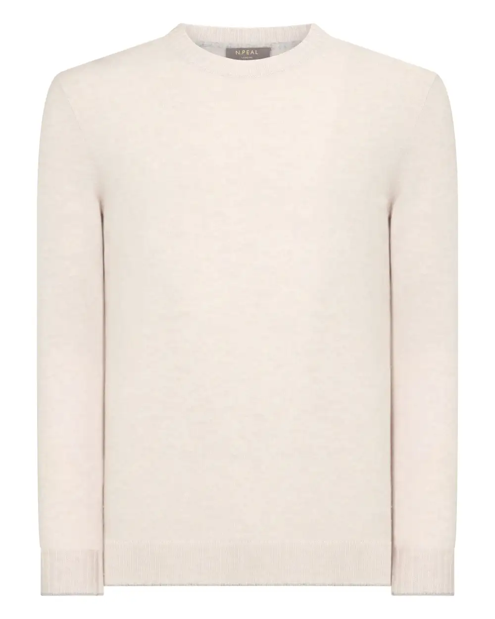 Men's Shoreditch Round Neck Cashmere Jumper Frost White