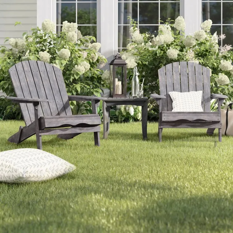 Woking Acacia Outdoor Adirondack Chair Set