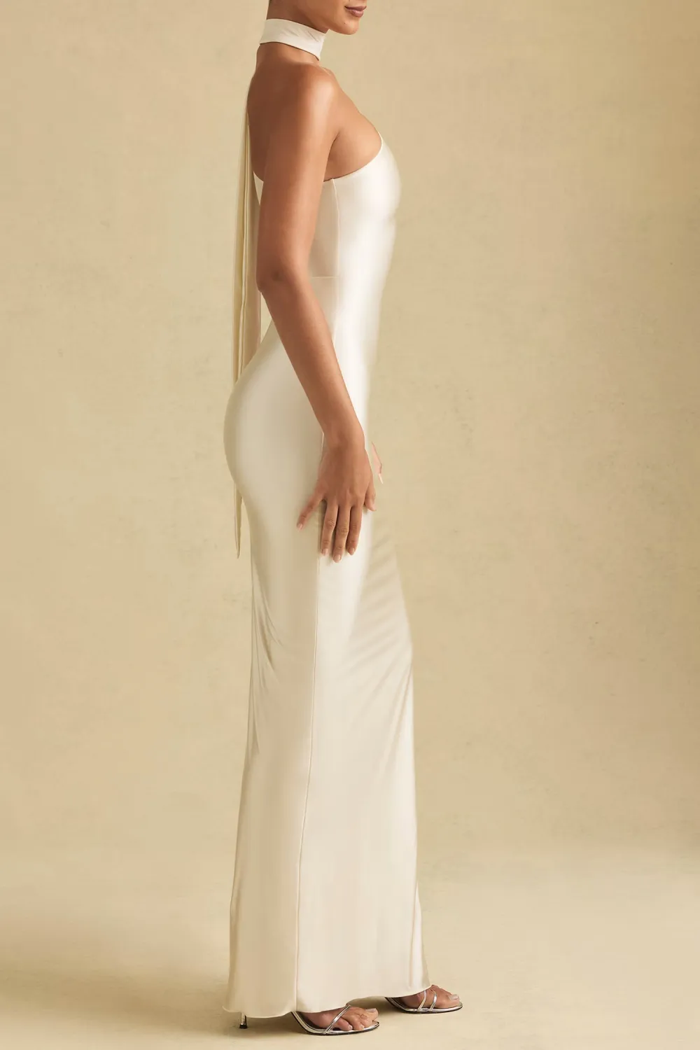 Luxurious Satin Long Minimalist Dress