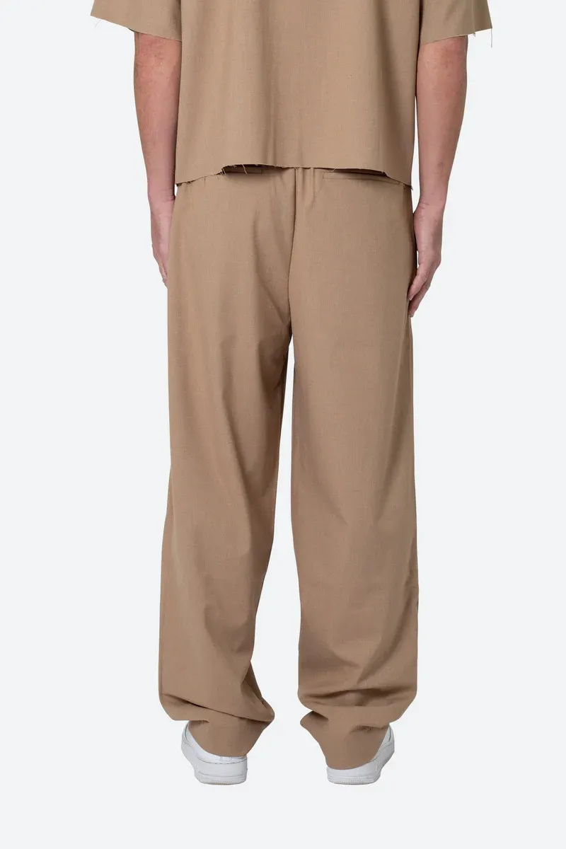 KHAKI LOOSE FIT TROUSER PANTS