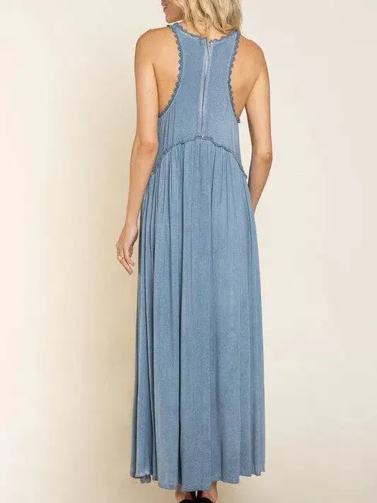 Simple Ways, Major Impact Double Slit Racer Back Maxi Dress