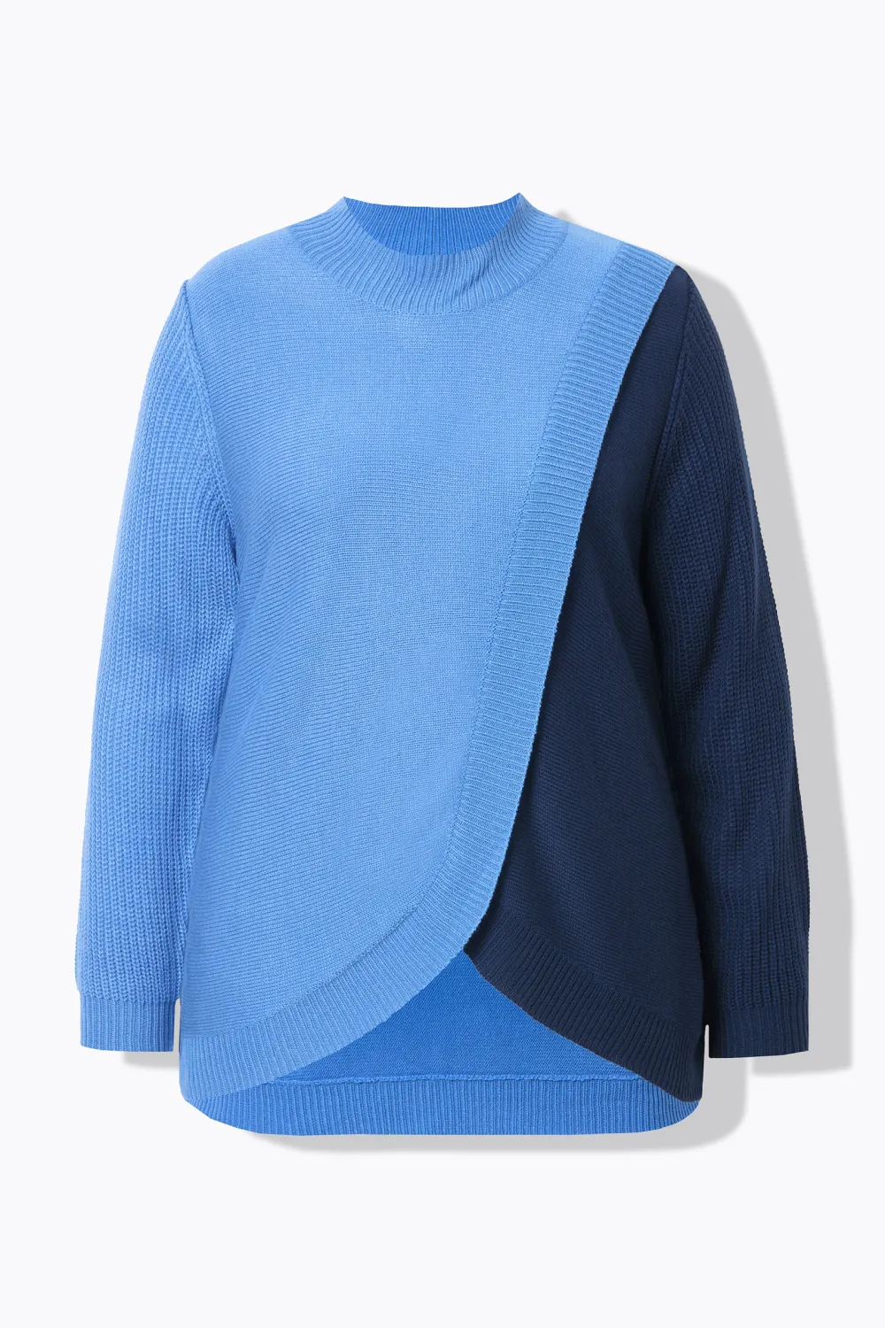 Splicing Round Neck Women's Sweater
