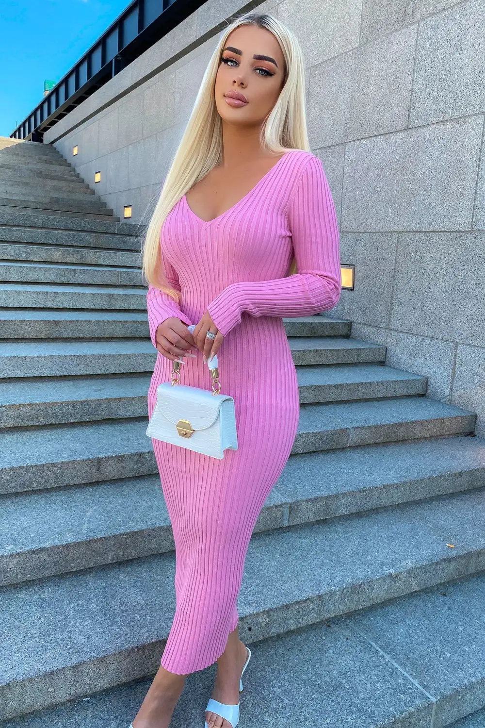 Kallan Knit Dress - Pink