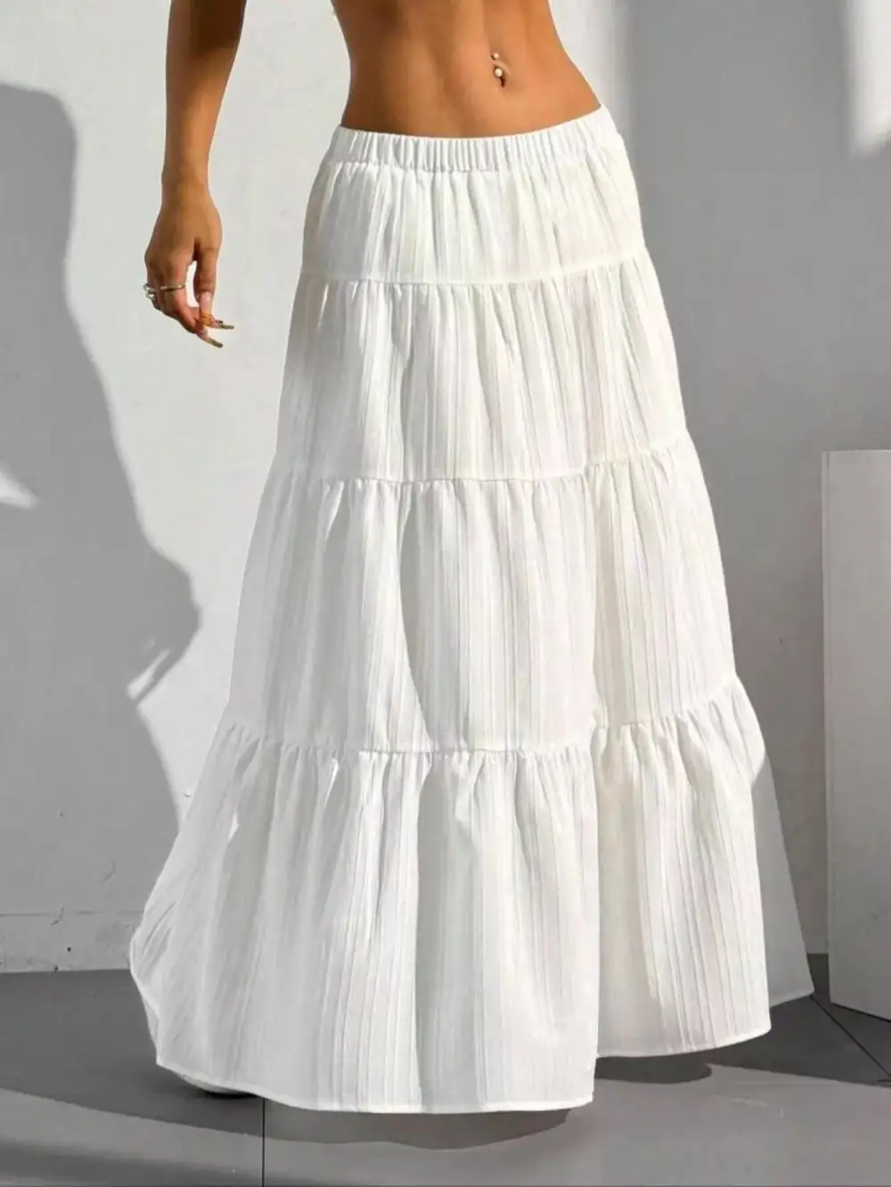Tiered Flowy Maxi Skirt