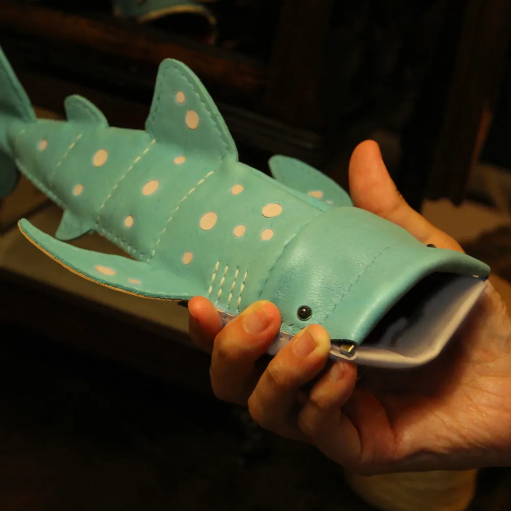 Cute Shark-Shaped Glasses Case Pencil Case Coin Purse