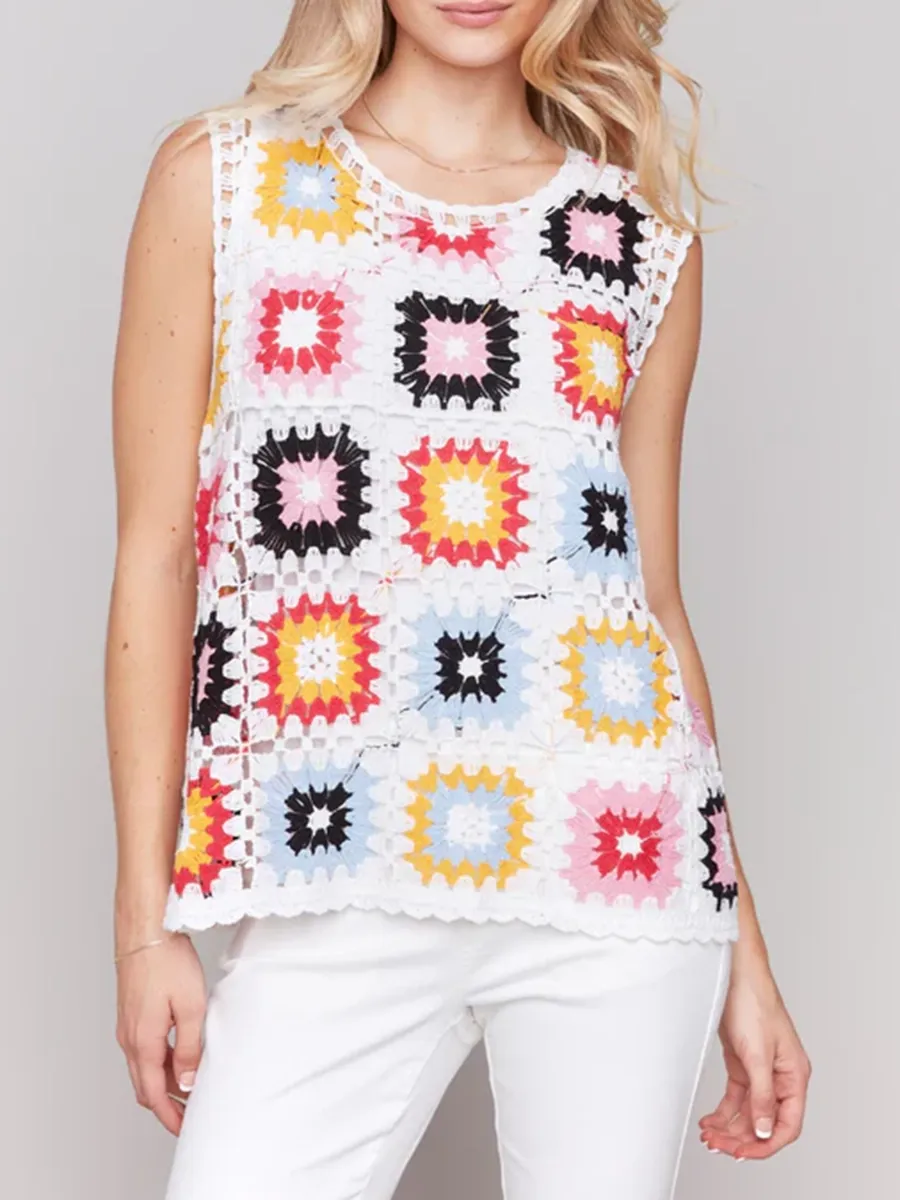 Three Dimensional Cut Sleeveless Design Vest