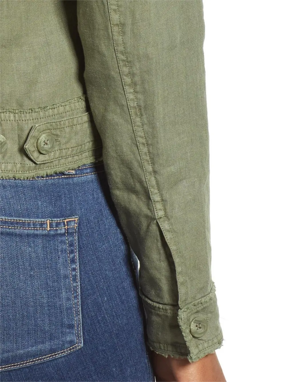 Linen Raw Edge Jacket