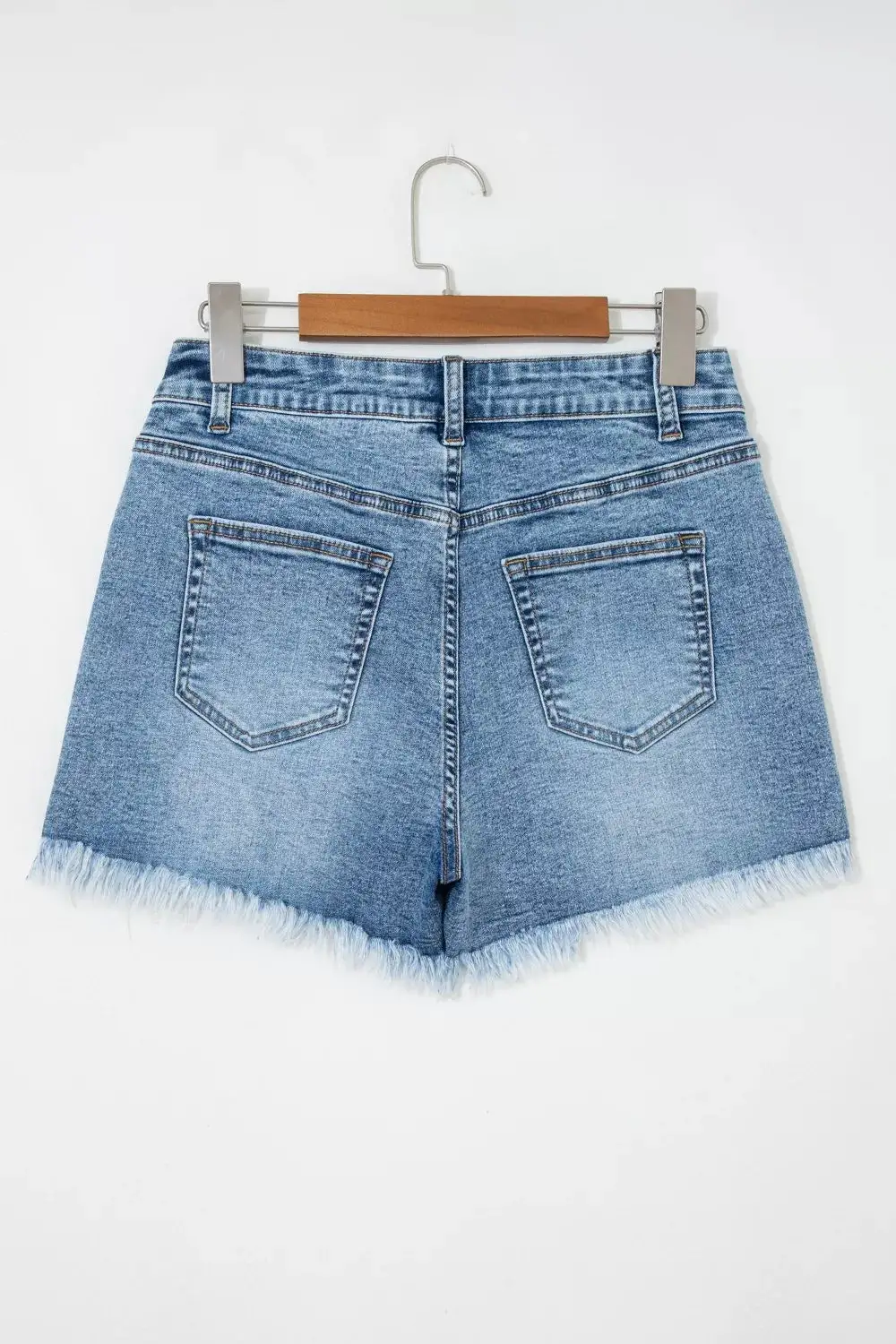 Western Embroidery Stud Denim Casual Shorts