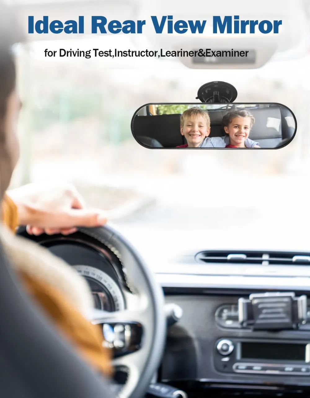 Curved Clip-On HD Wide-Angle Interior Rearview Mirror
