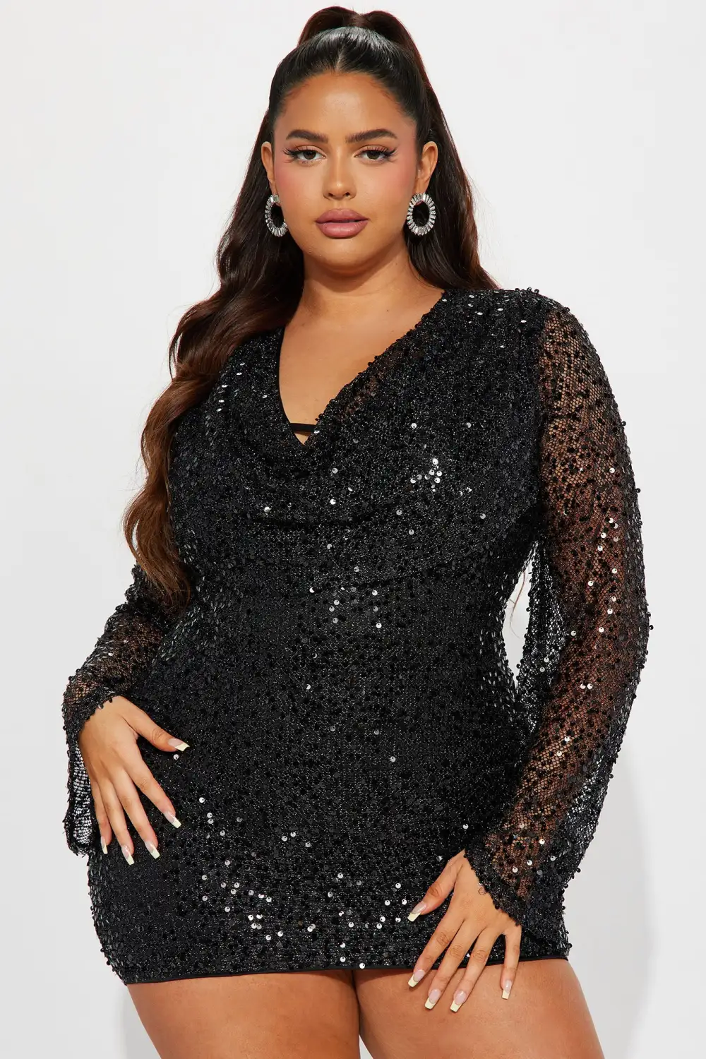 Tonight Only Sequin Mini Dress - Black