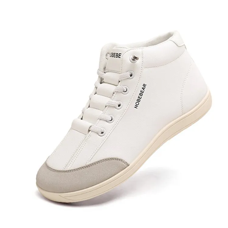 Women’s High-Top Closed Leather Barefoot Shoes - Wide Toe, Durable, Functional Slip-On Walking Shoes for Everyday Use, Back to School, Everyday Shoes