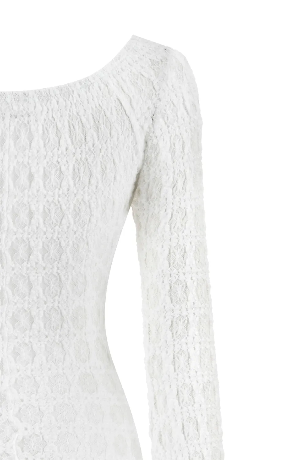 Long Sleeve Maxi Dress-White