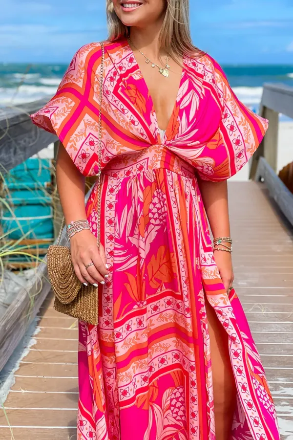 Red Slit Long Dress