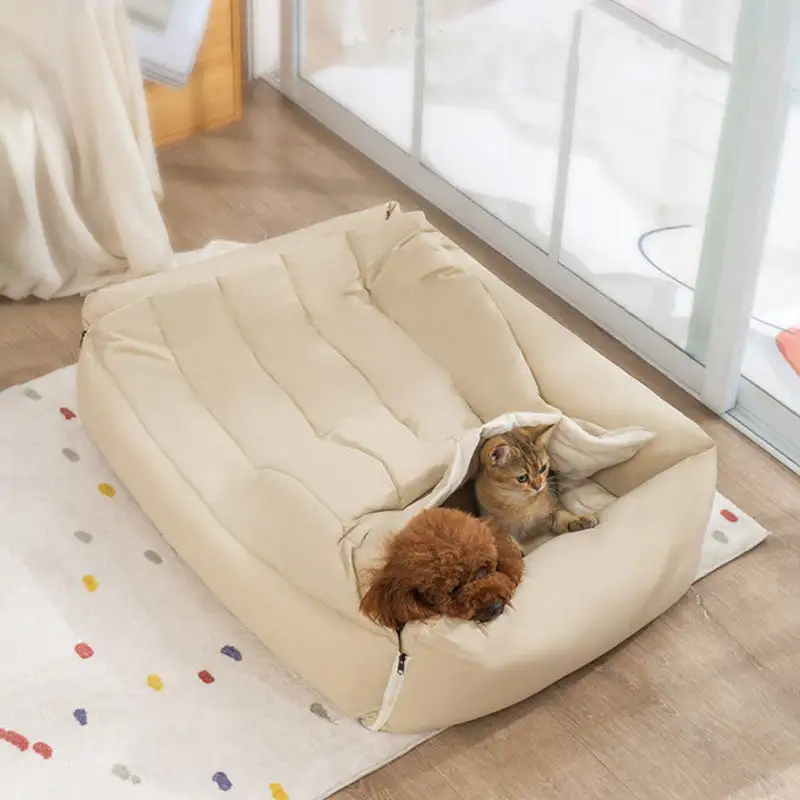 2 in 1 Warm Cozy Covered Cat & Dog Bed