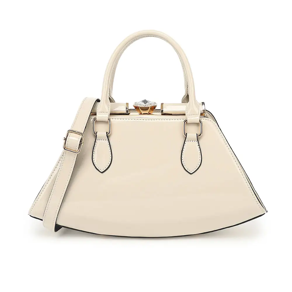 Easygoing Patent Leather Satchel Bag