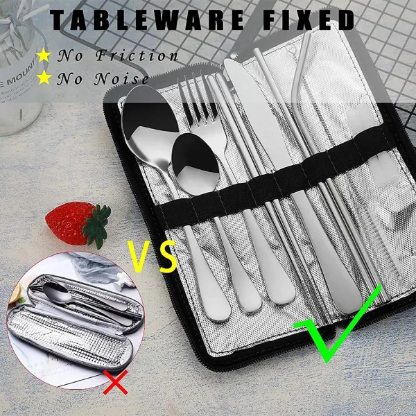 (Store Closing Sale) Portable travel cutlery, reusable silverware