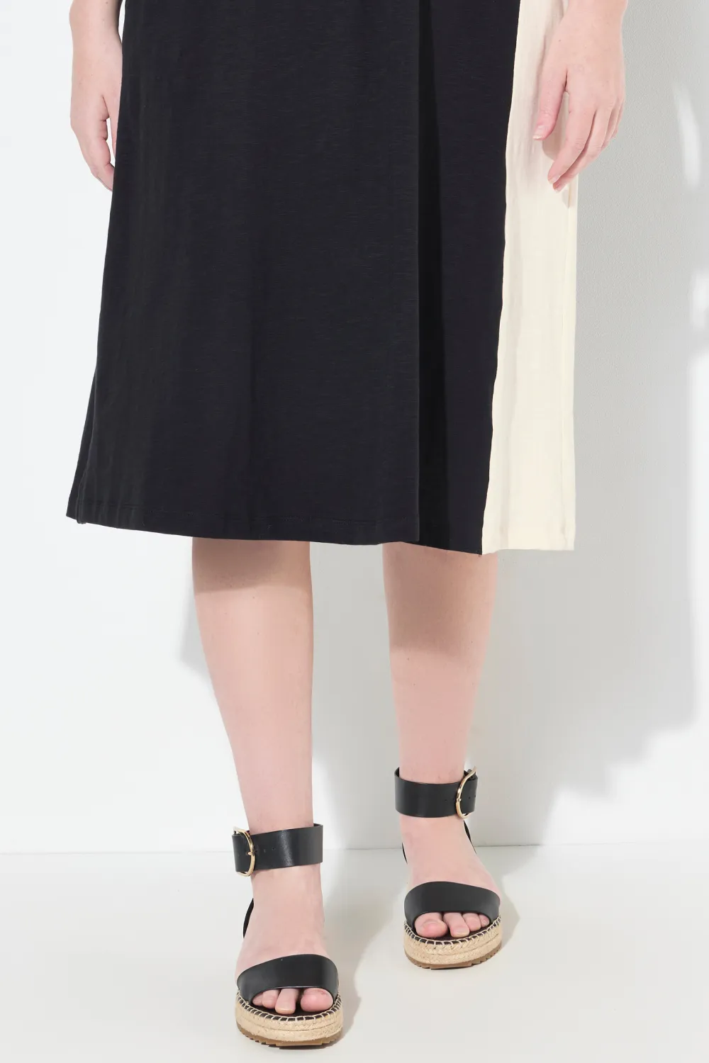 Two-Tone Colorblock Design Skirt
