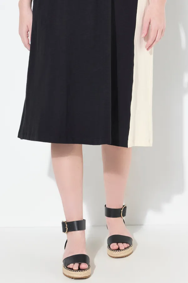 Two-Tone Colorblock Design Skirt