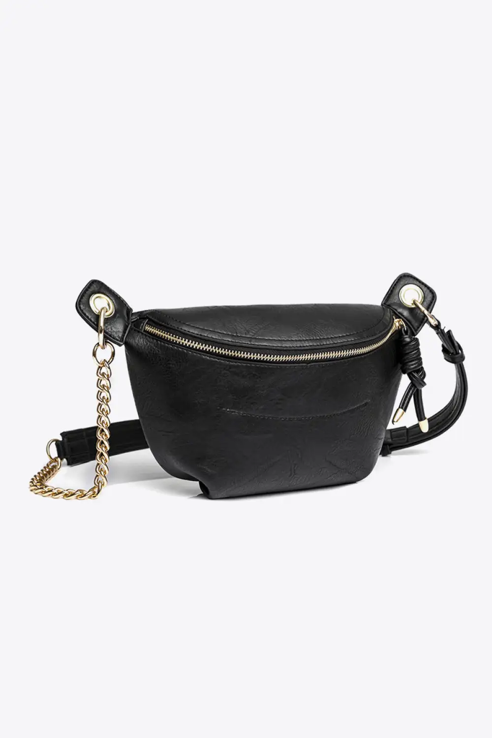 Chain Strap Faux Leather Crossbody Bag