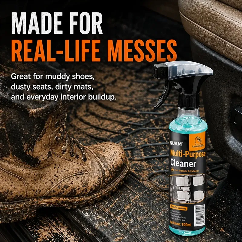 Multi-Purpose Cleaning Spray, Heavy Duty Dual-Action Degreaser & Stain Remover🧽