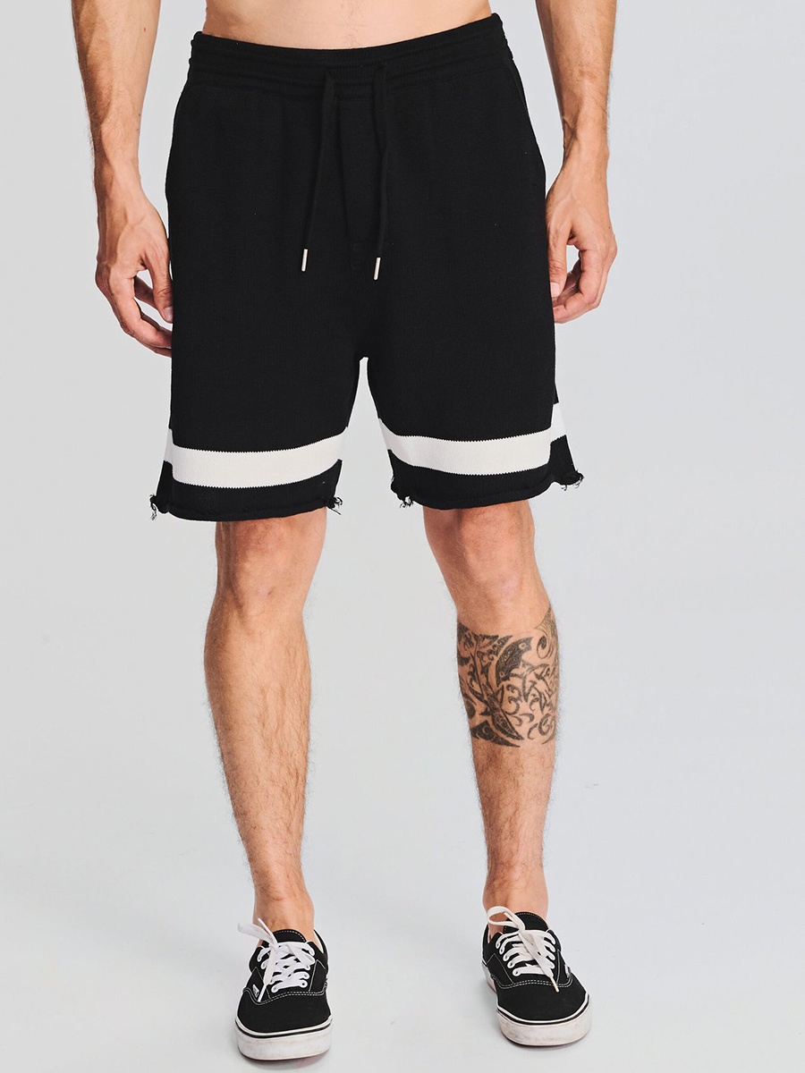 RELAXED OPEN STITCH TIPPED KNITTED SHORTS