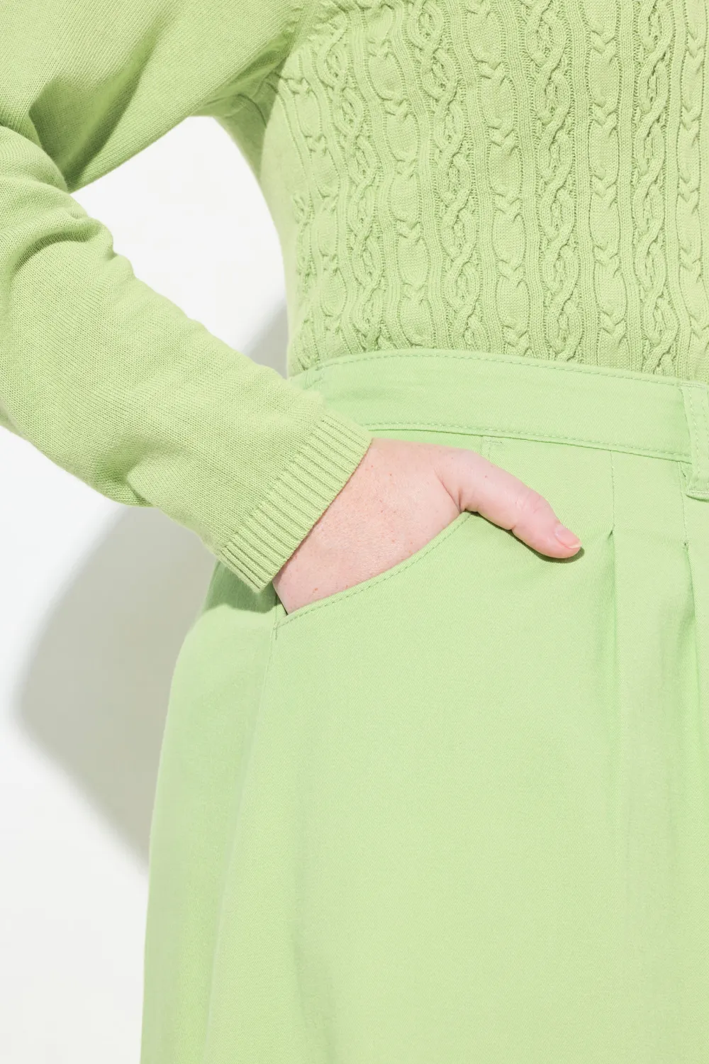 Button Style Placket Skirt