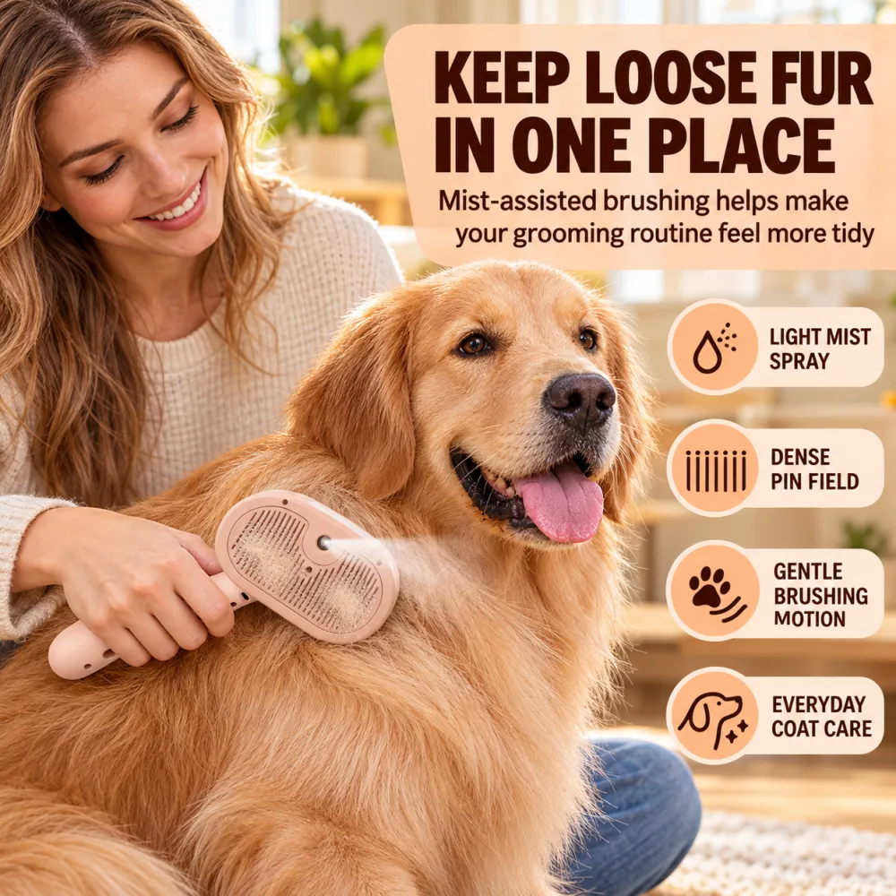 Pet Comb Spray Comb Cat Pet Supplies Anti-Flying Hair Needle Comb Pet Hair Groomer Cat Brush