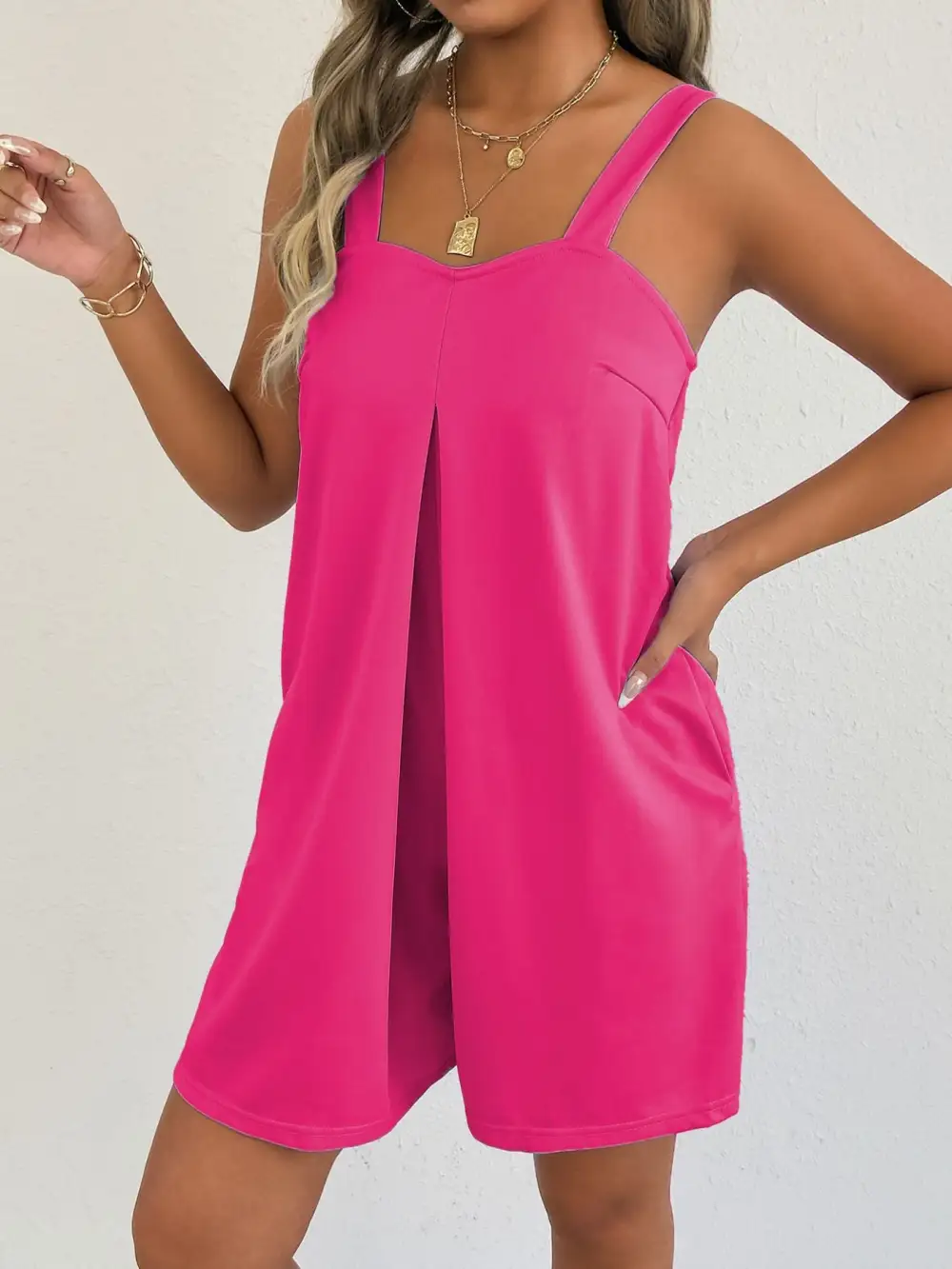 Pocket Sleeveless Romper