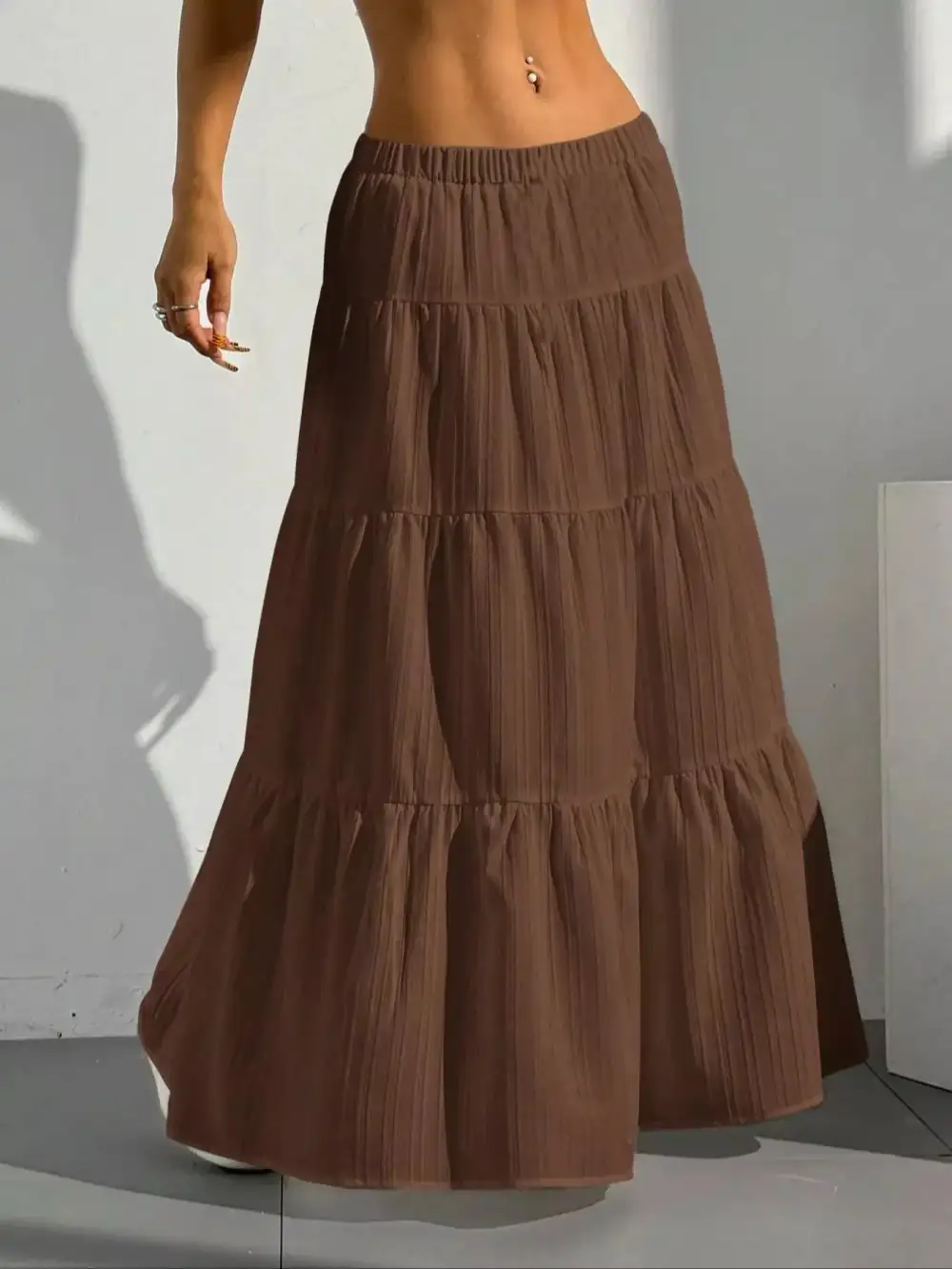Tiered Flowy Maxi Skirt
