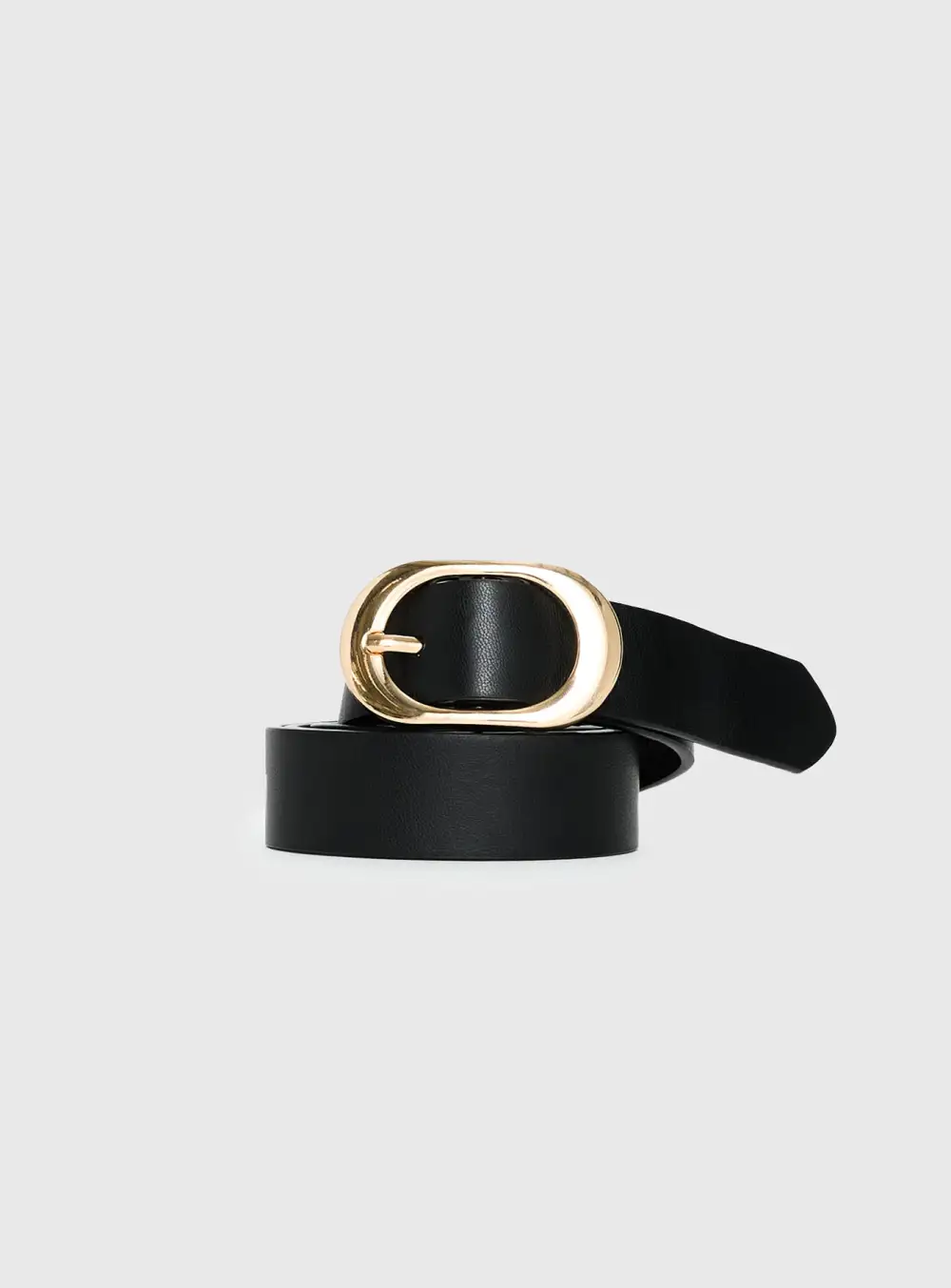 Fashion Buckle Faux Leather Belt