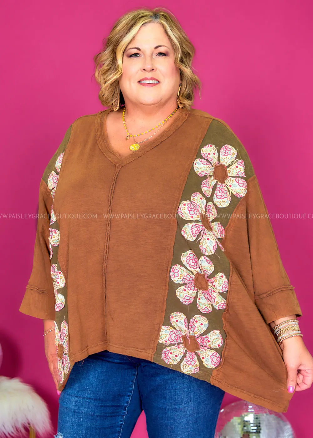 Daisy Principles Top - Mocha