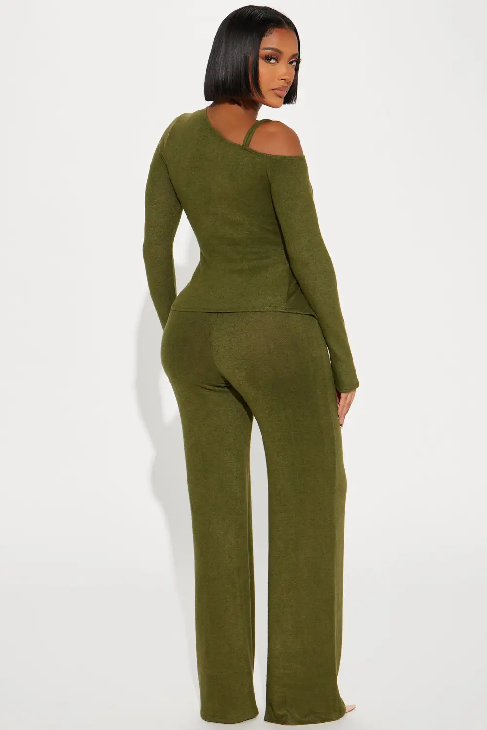 Olive Hacci Pant Set - Olive