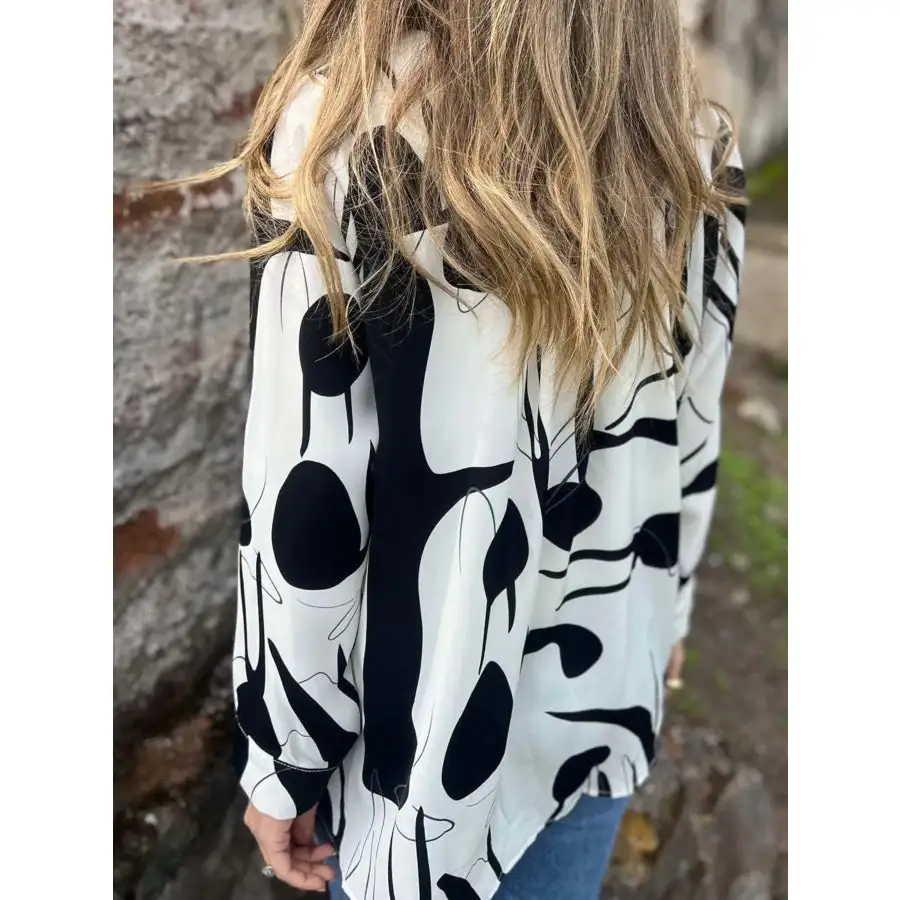 Retro Abstract Button Up Button Up Shirt