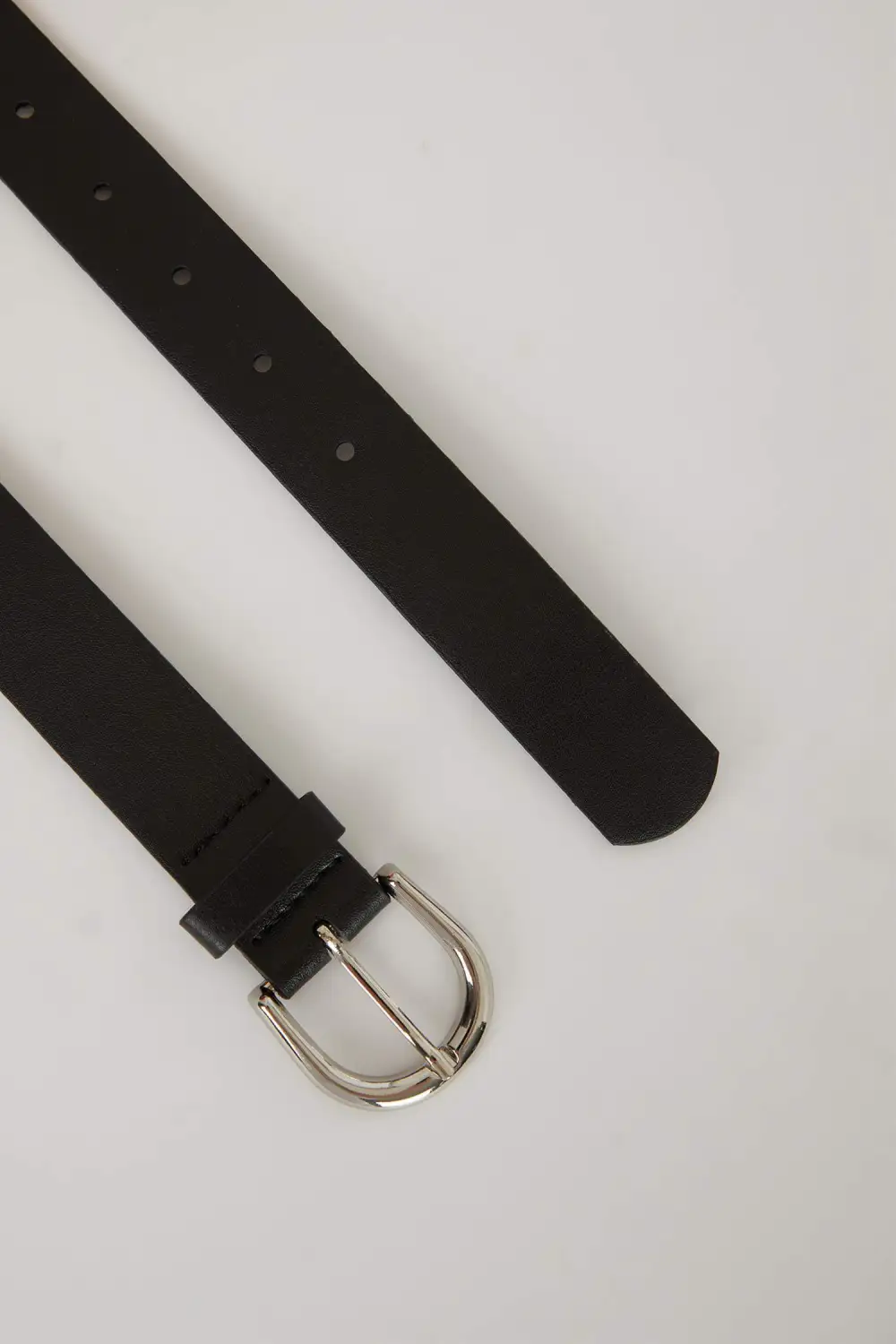 Classic Black Imitation Leather Belt