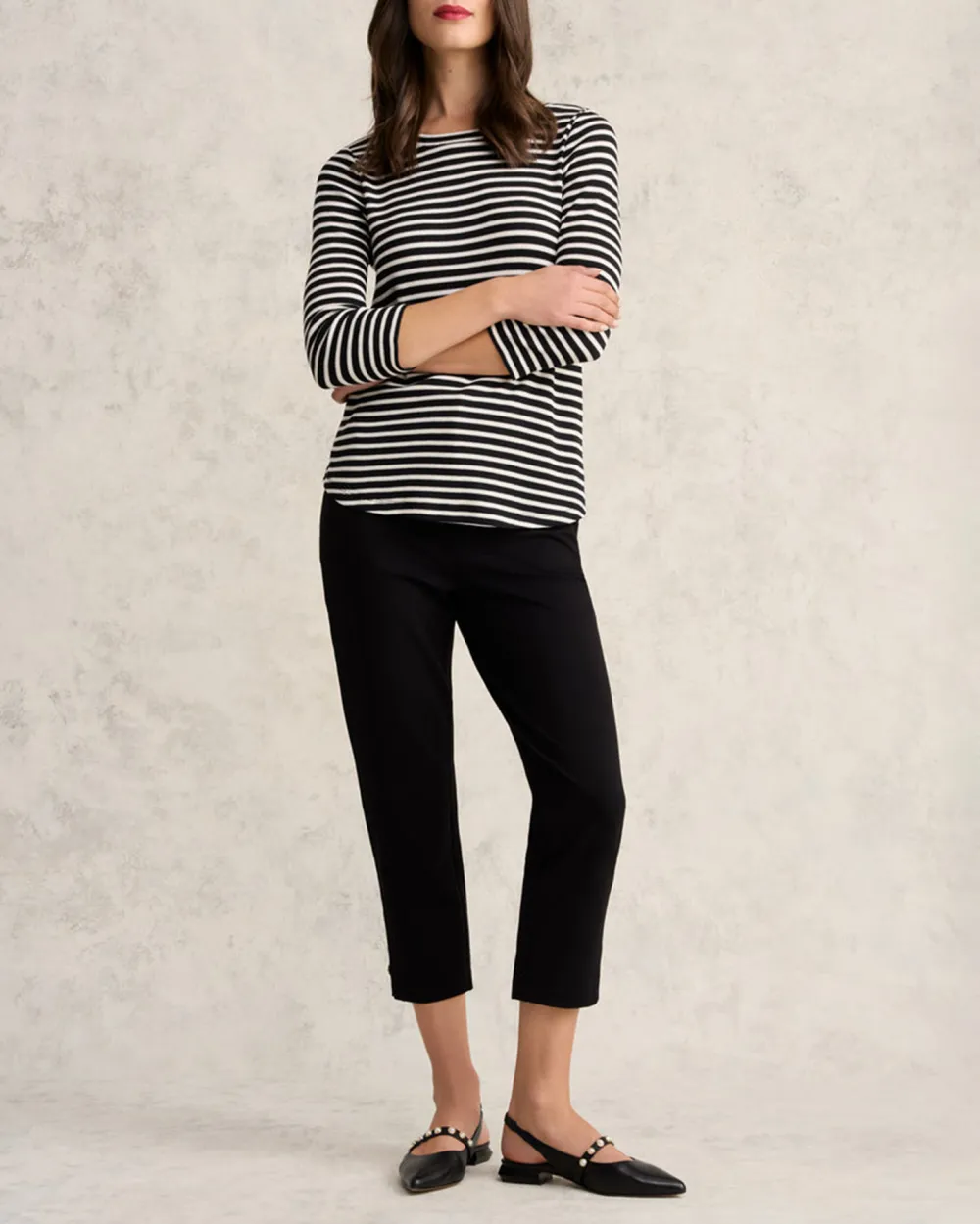 Stripe Boat Neck Tee