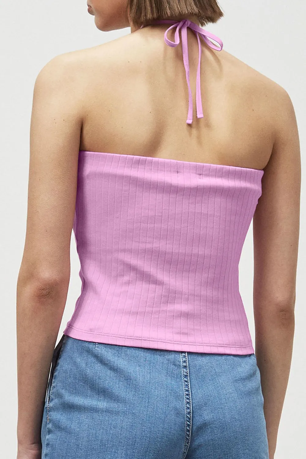 Cotton Halter Neck Cross Neck Vest