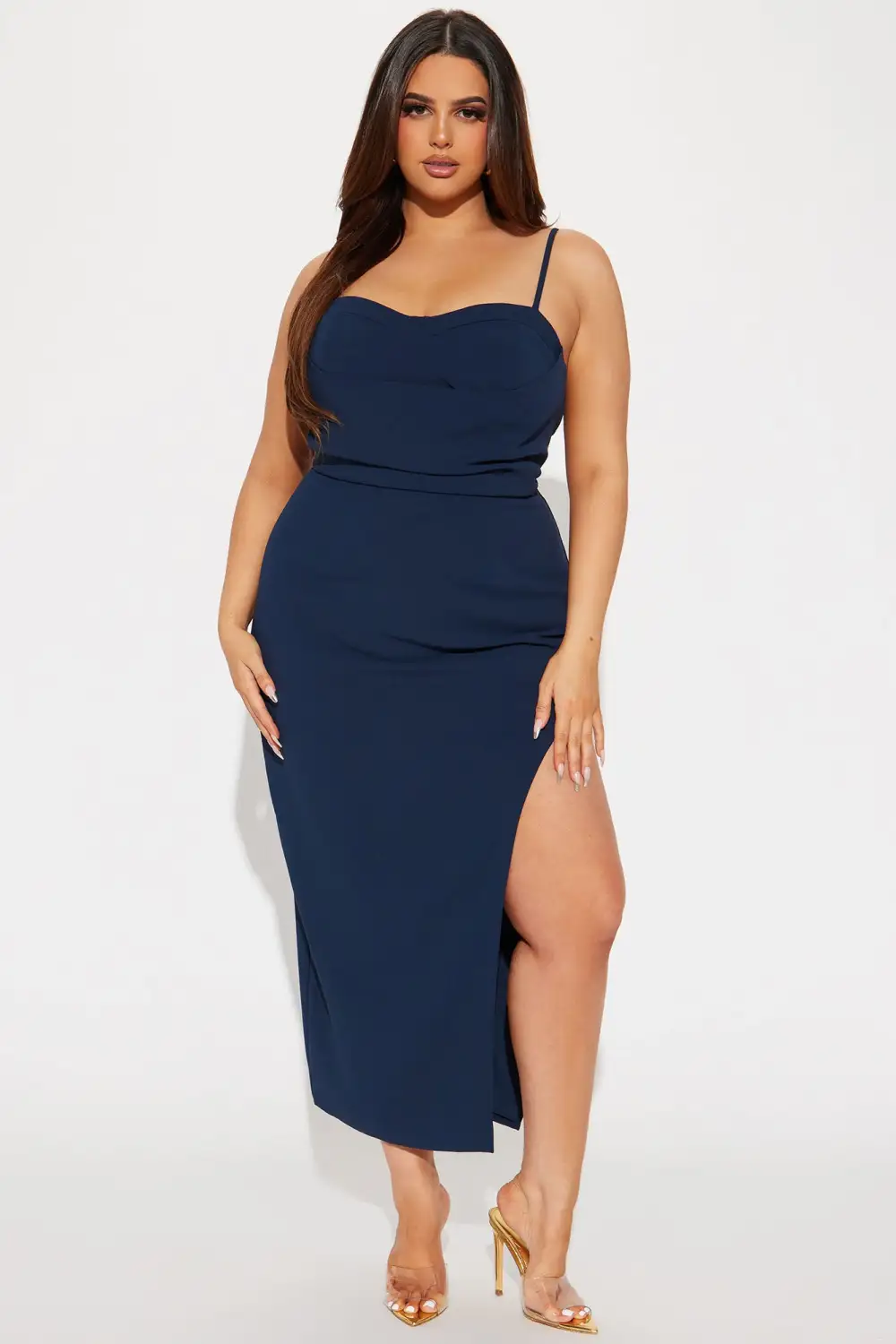 Kayla Sweetheart Maxi Dress - Navy
