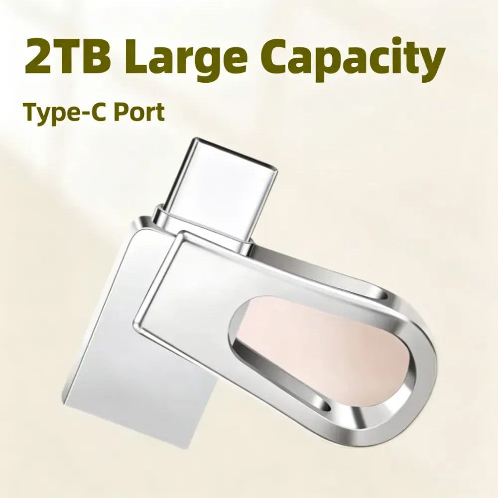 Three in one USB flash drive with dual interface OTG Type-C, fast transfer of 10 level data storage, compatible with Android/iOS/HarmonyOS phones and computers