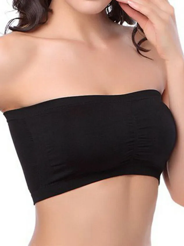 Women's Strapless Double Layer Extended Breast Wrap High Elastic Invisible Underwear