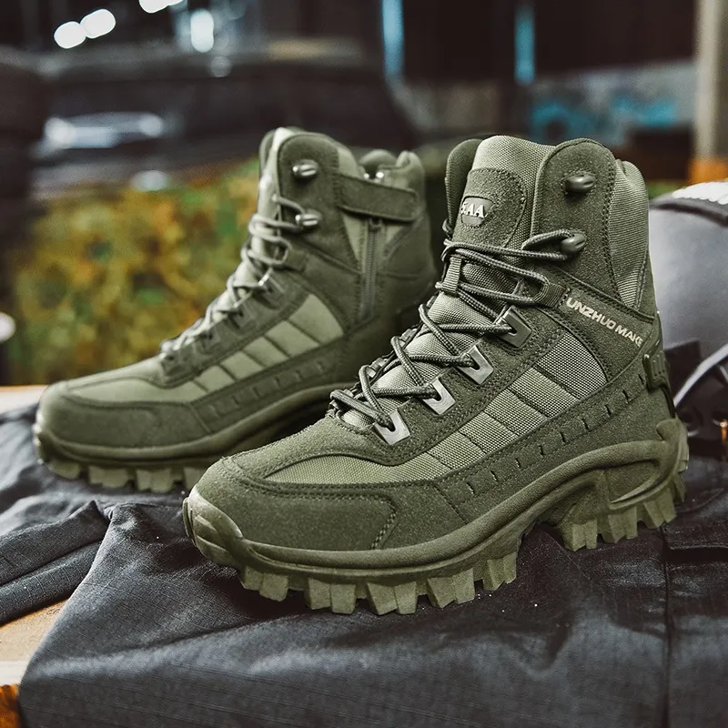 Men's Combat Boots Orthopedic Support Hiking Boots Waterproof Puncture-Resistant Work Boots