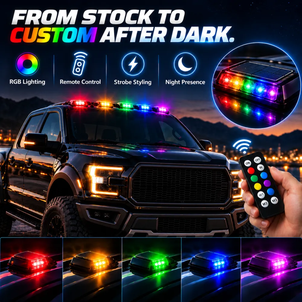 Solar RGB Car Roof Strobe Lights