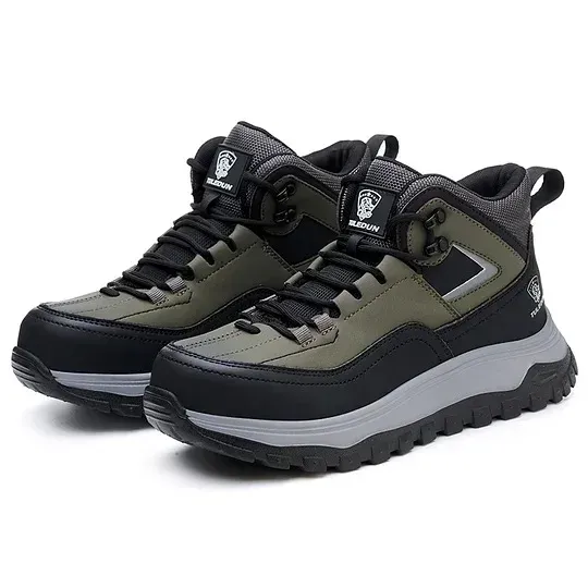 Men's Orthopedic Protective Hiking/Work Boots—Waterproof, Slip-Resistant, Impact-Resistant, Puncture-Proof—Wide Toe Box, Arch Support, Ankle Support