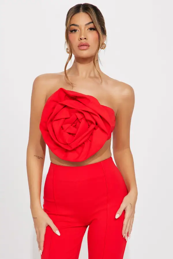 India Rose Pant Set - Red