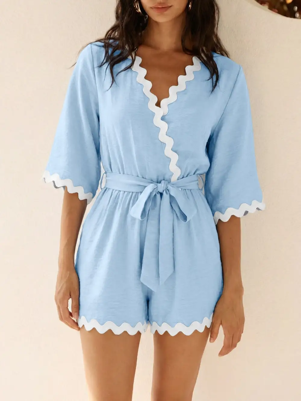 Jumpsuit Scalloped Romper