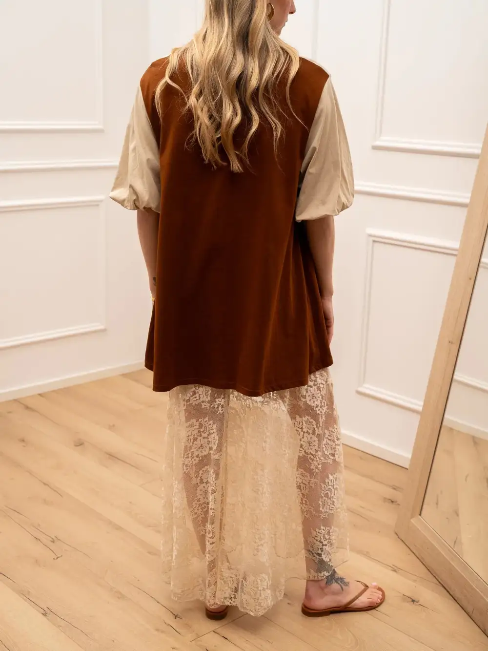 Arcade Flowing Midi Cotton Skirt