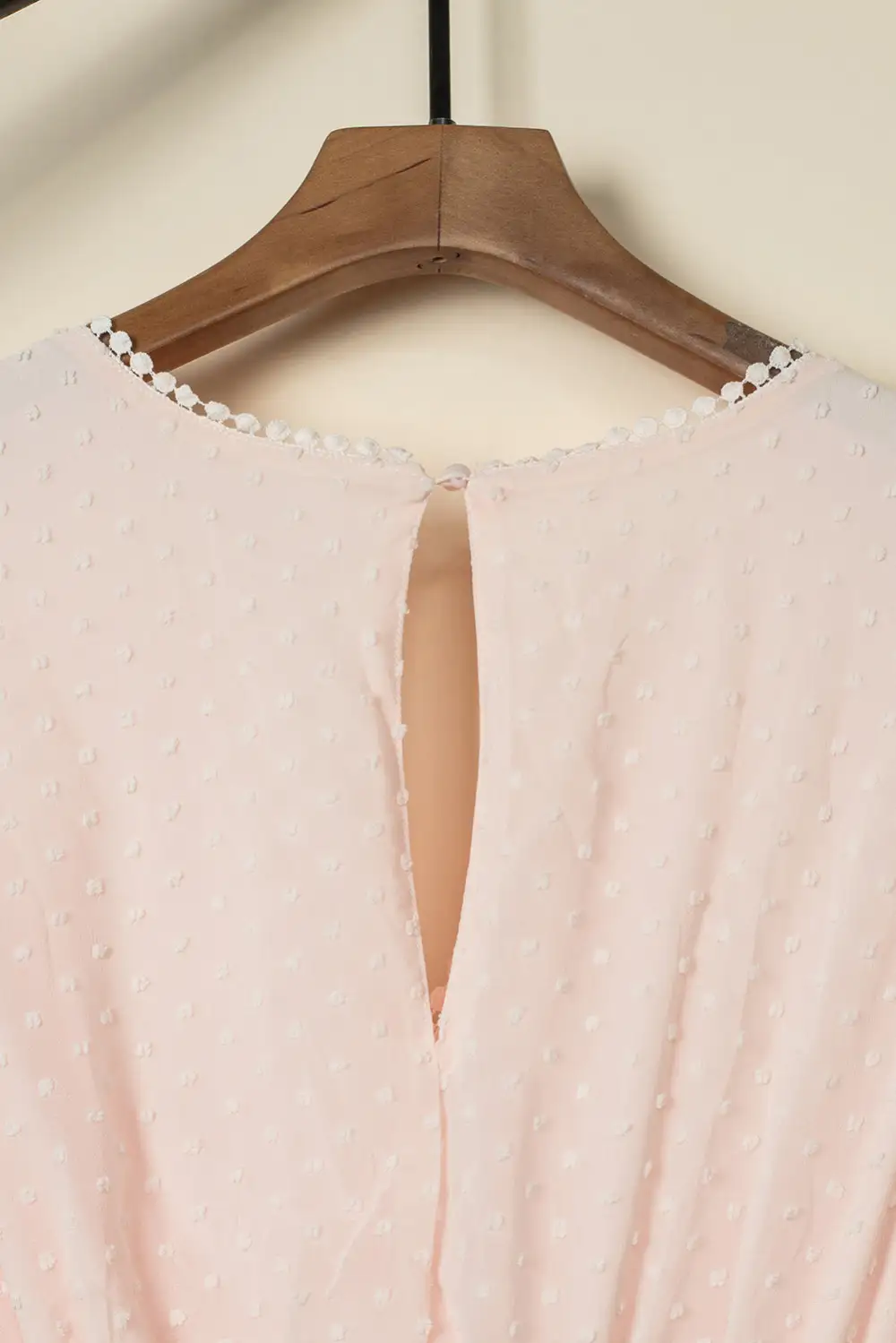 Dot Lace Trim Maxi Dress