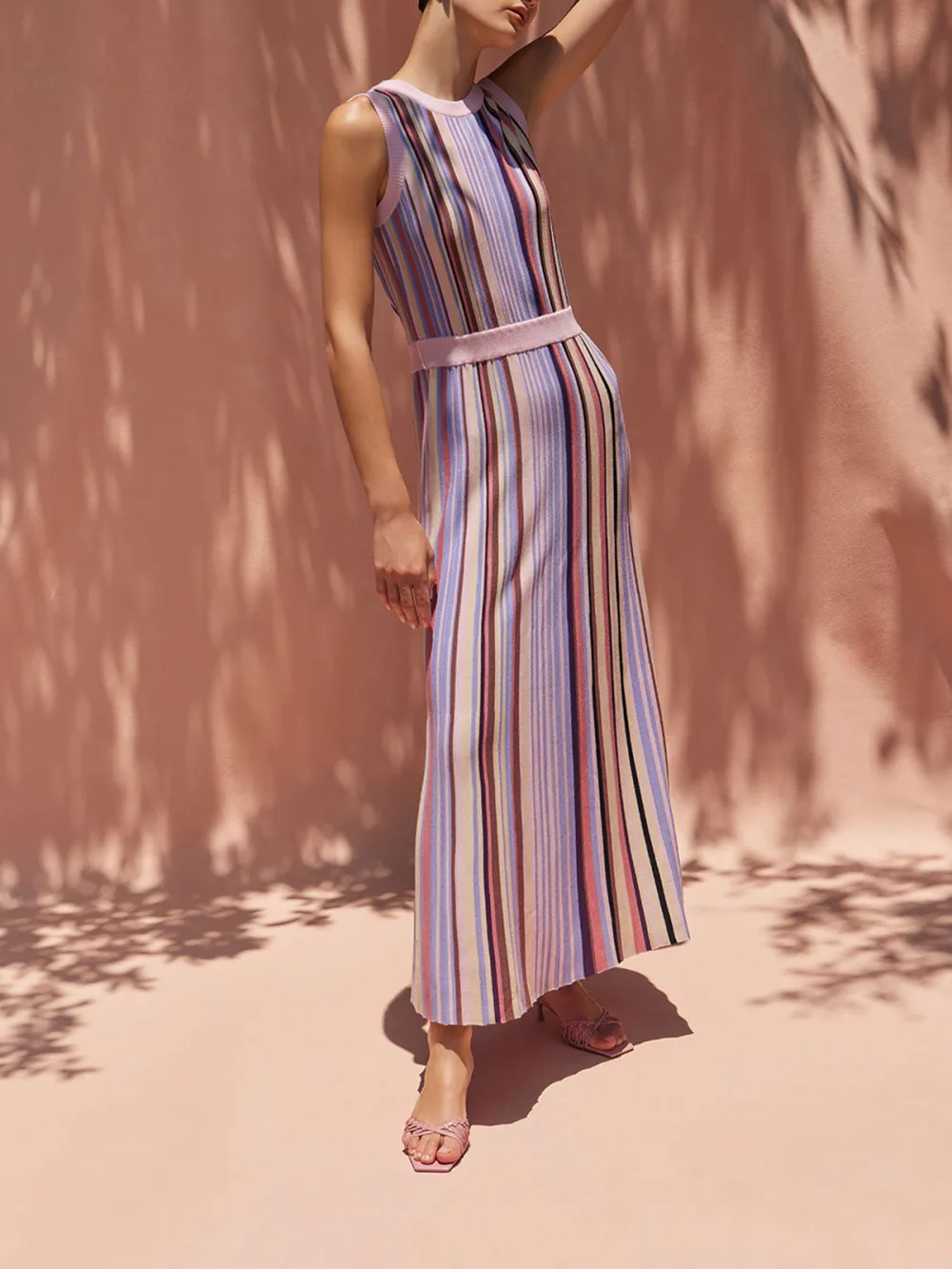 Striped Round Neck Dress