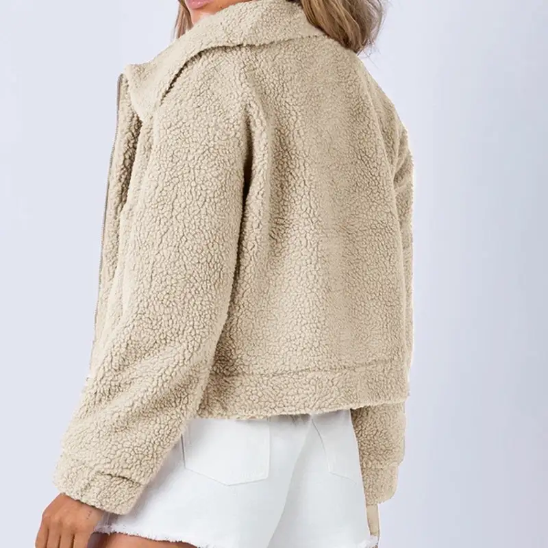 Long-sleeve Collared Sherpa Jacket