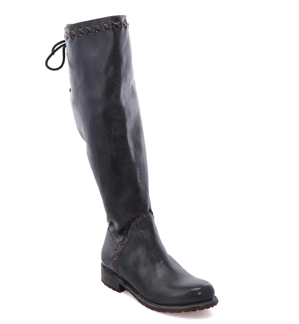 Side Zip Leather Ankle Boots